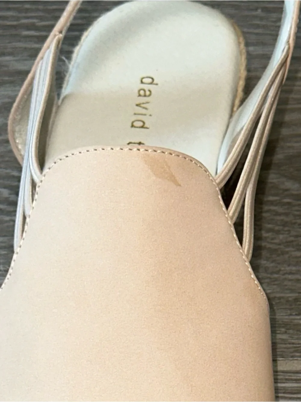 David Tate Nelly Women’s 12 Cream Slingback Closed Toe Espadrille Sandal Cottage